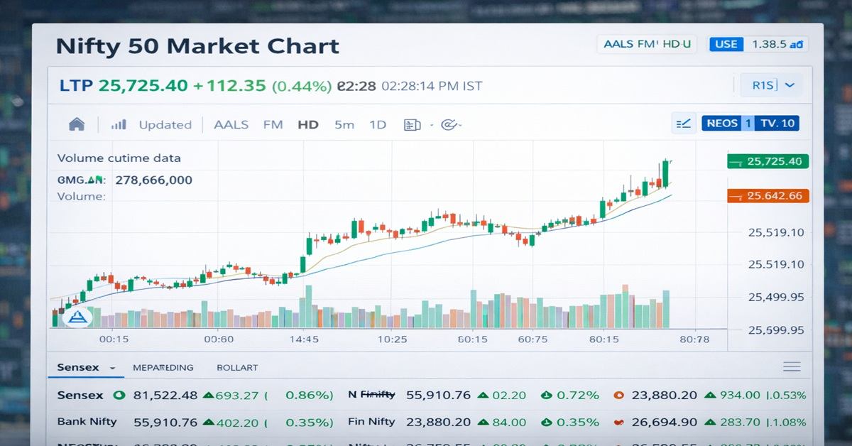 nifty today indian stock market chart